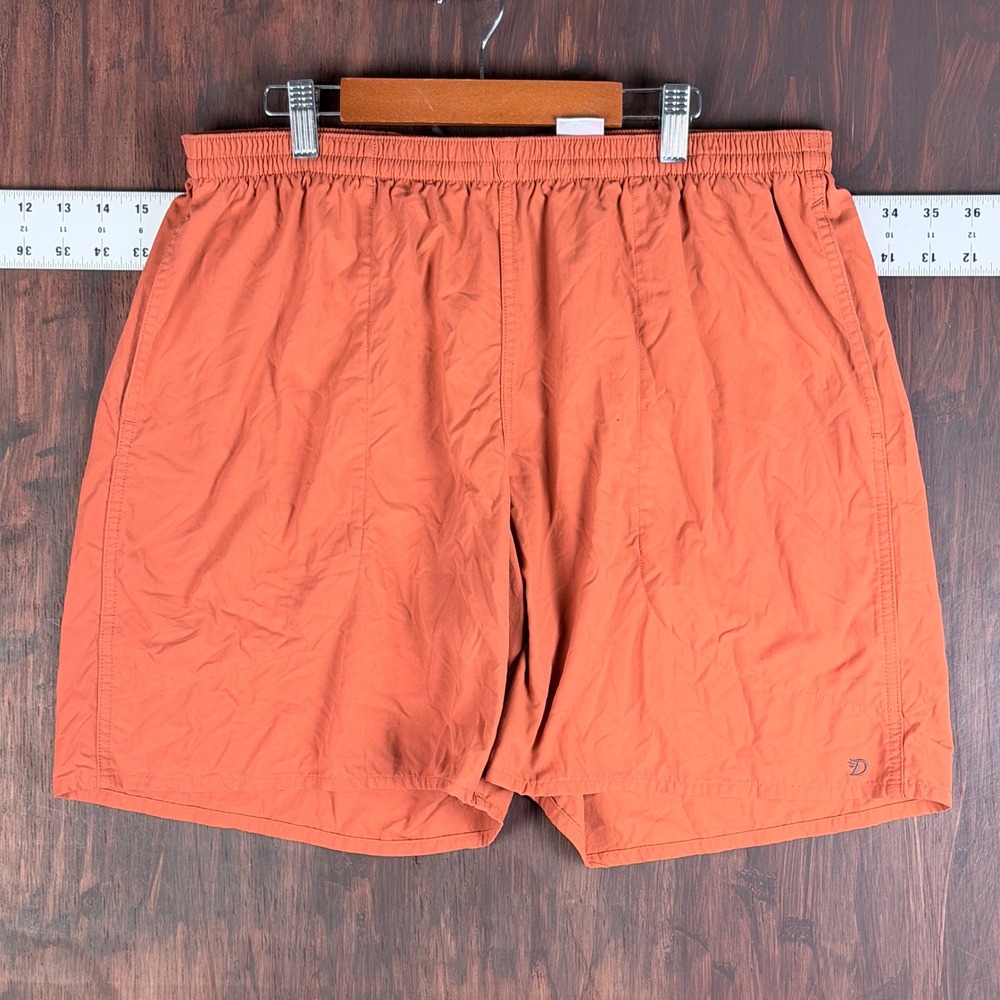Duck Camp Drifter Shorts 7 Inseam Dark Orange Nylon CUT Lined Men's Large